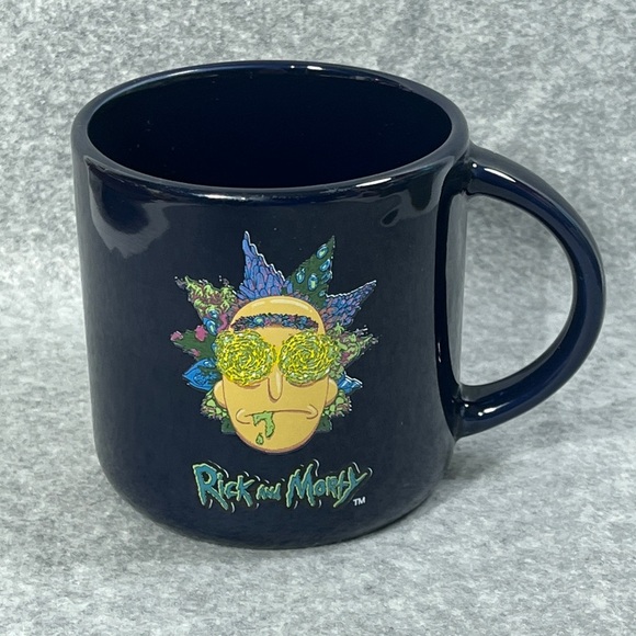 Rick and Morty Coffee Mug Blue Ceramic - Picture 1 of 6